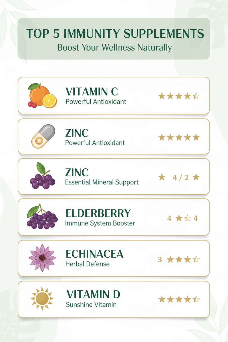 The Top 5 Immunity Supplements: What the Science Says