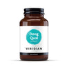 Bottle of viridian dong quai with a white background