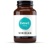 Brown supplement bottle labeled 'Extra C 550mg' by Viridian on a white background