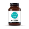 A bottle of Viridian Vitamin C & Zinc supplements with 30 capsules.