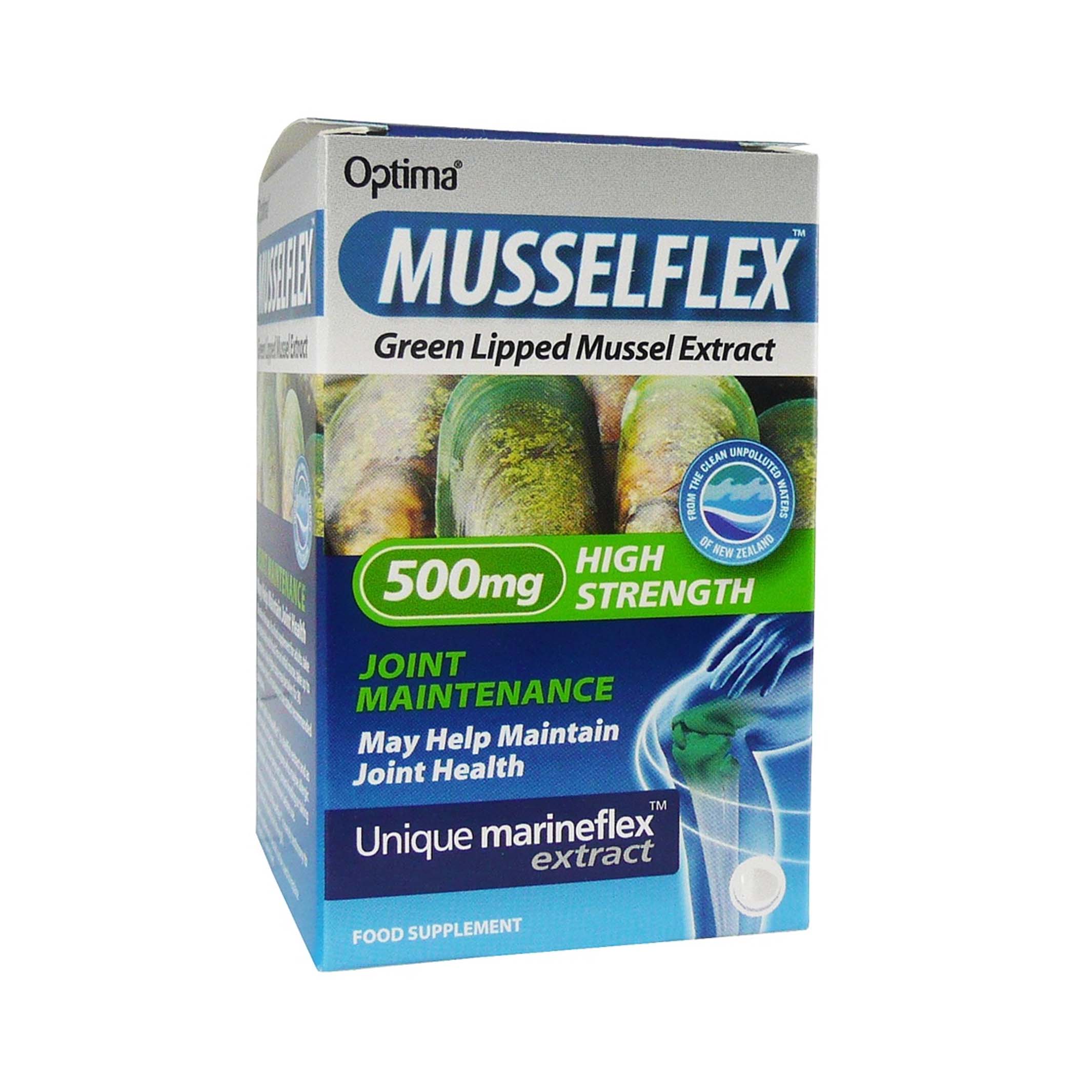 Optima Musselflex Green Lipped Mussel Extract 500mg 90 Tablets ...